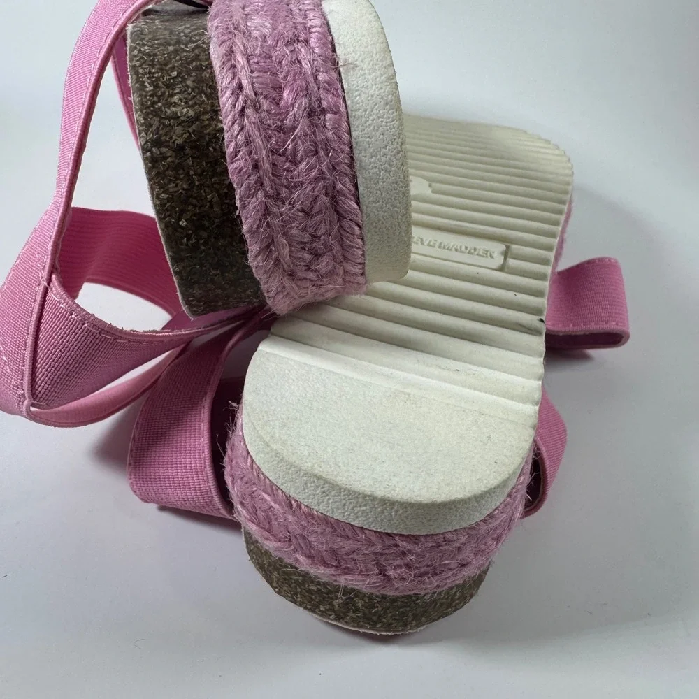 Steve Madden Pink Jkimmie Espadrille Platform Sandals Girls Size‎ 2 Kid